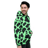 Black And Teal Cow Print Men's Hoodie-grizzshop