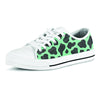 Black And Teal Cow Print Men's Low Top Shoes-grizzshop