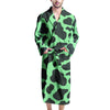 Black And Teal Cow Print Men's Robe-grizzshop