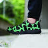 Black And Teal Cow Print Men's Sneakers-grizzshop