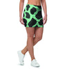 Black And Teal Cow Print Mini Skirt-grizzshop