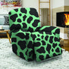 Black And Teal Cow Print Recliner Cover-grizzshop