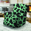 Black And Teal Cow Print Recliner Cover-grizzshop