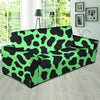 Black And Teal Cow Print Sofa Cover-grizzshop