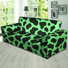 Black And Teal Cow Print Sofa Cover-grizzshop