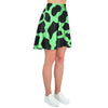 Black And Teal Cow Print Women's Skirt-grizzshop
