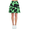 Black And Teal Cow Print Women's Skirt-grizzshop