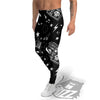 Black And White Boombox Print Pattern Men's Leggings-grizzshop