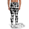 Black And White Chessboard Print Pattern Men's Leggings-grizzshop