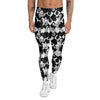 Black And White Chessboard Print Pattern Men's Leggings-grizzshop