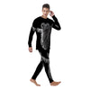 Black And White Demon Goat Print Men's Pajamas-grizzshop