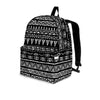 Black And White Doodle Tribal Aztec Print Backpack-grizzshop