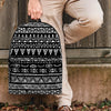 Black And White Doodle Tribal Aztec Print Backpack-grizzshop