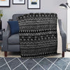 Black And White Doodle Tribal Aztec Print Blanket-grizzshop