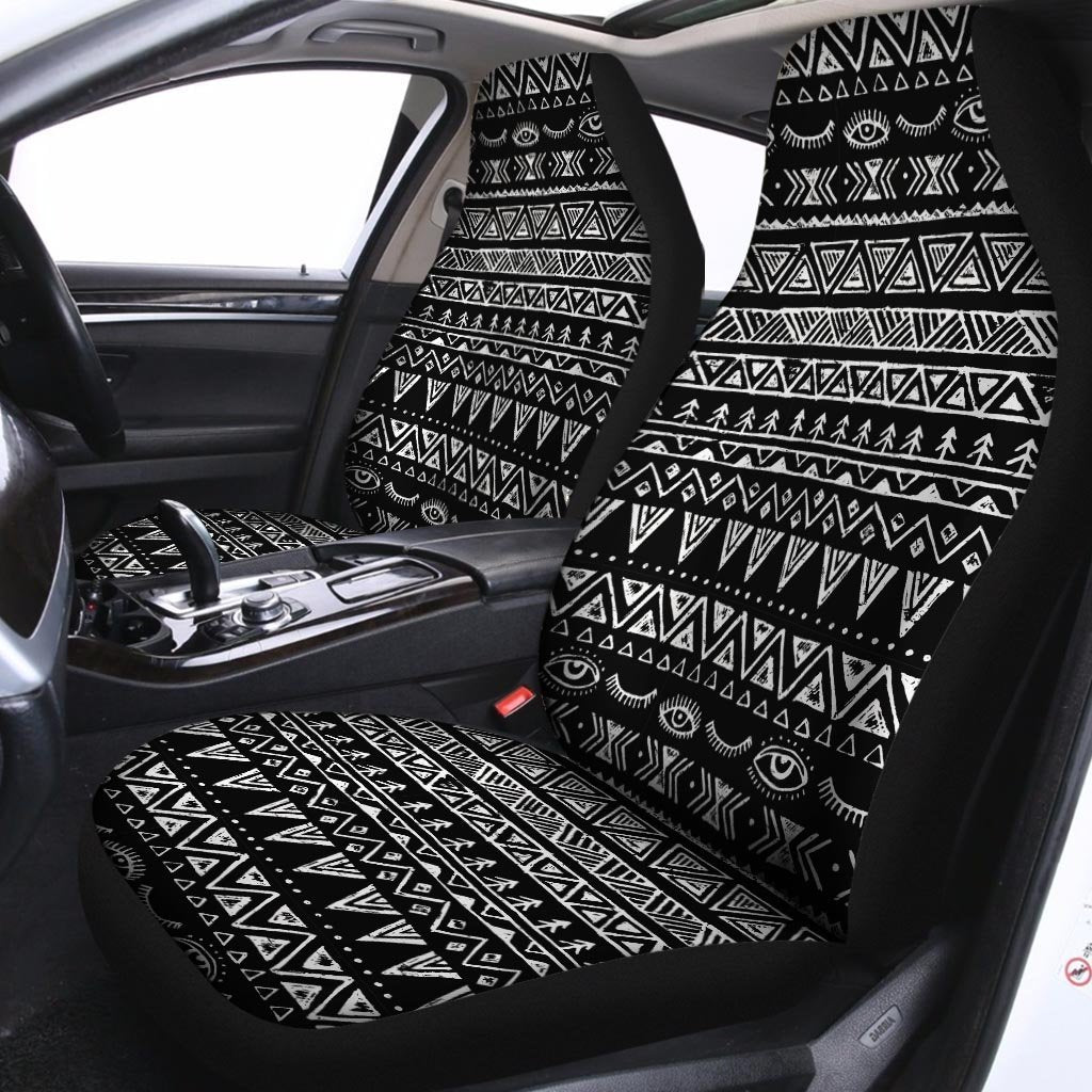 Black And White Doodle Tribal Aztec Print Car Seat Covers-grizzshop