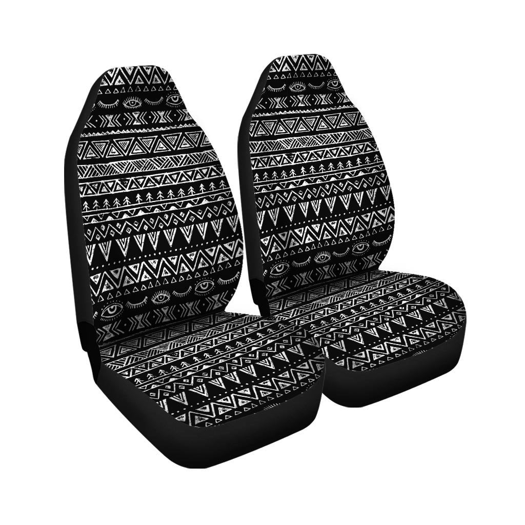 Black And White Doodle Tribal Aztec Print Car Seat Covers-grizzshop