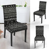 Black And White Doodle Tribal Aztec Print Chair Cover-grizzshop