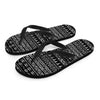 Black And White Doodle Tribal Aztec Print Men's Flip Flops-grizzshop