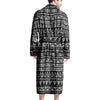 Black And White Doodle Tribal Aztec Print Men's Robe-grizzshop