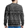 Black And White Doodle Tribal Aztec Print Men's Sweatshirt-grizzshop