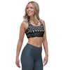 Black And White Doodle Tribal Aztec Print Sports Bra-grizzshop