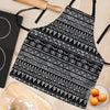 Black And White Doodle Tribal Aztec Print Women's Apron-grizzshop