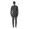 Black And White Ghost Boo Print Pattern Men's Pajamas-grizzshop