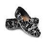 Black And White Graffiti Doodle Text Print Canvas Shoes-grizzshop