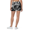 Black And White Graffiti Doodle Text Print Mini Skirt-grizzshop