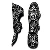 Black And White Graffiti Doodle Text Print Muay Thai Shin Guard-grizzshop