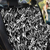 Black And White Graffiti Doodle Text Print Pet Car Seat Cover-grizzshop