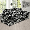 Black And White Graffiti Doodle Text Print Sofa Cover-grizzshop