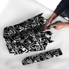 Black And White Graffiti Doodle Text Print Umbrella-grizzshop