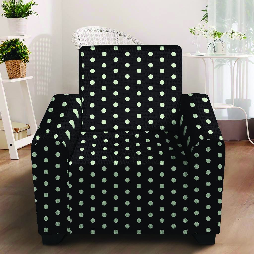 Black And White Polka Dot Armchair Cover-grizzshop