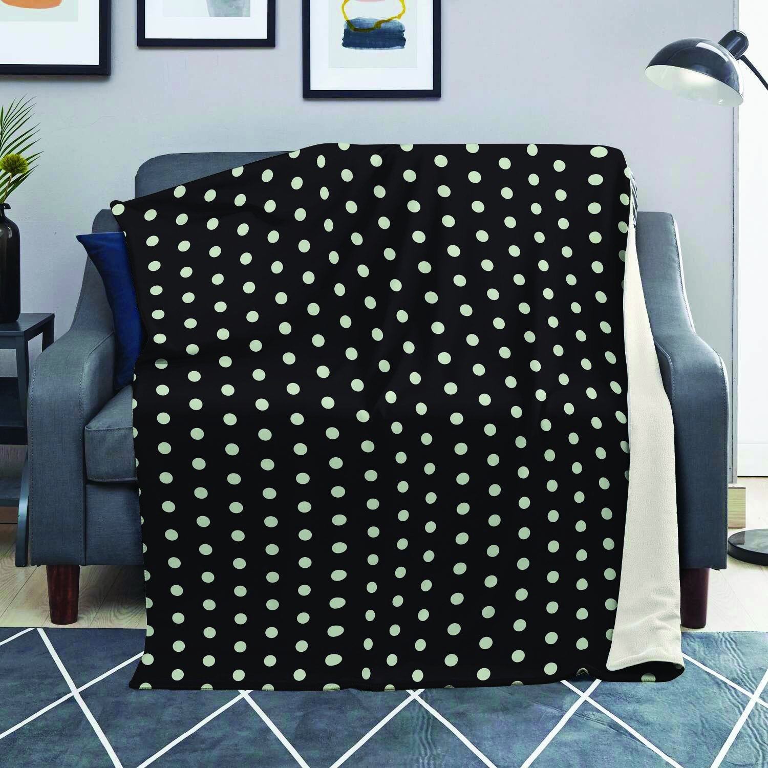 Black And White Polka Dot Blanket-grizzshop