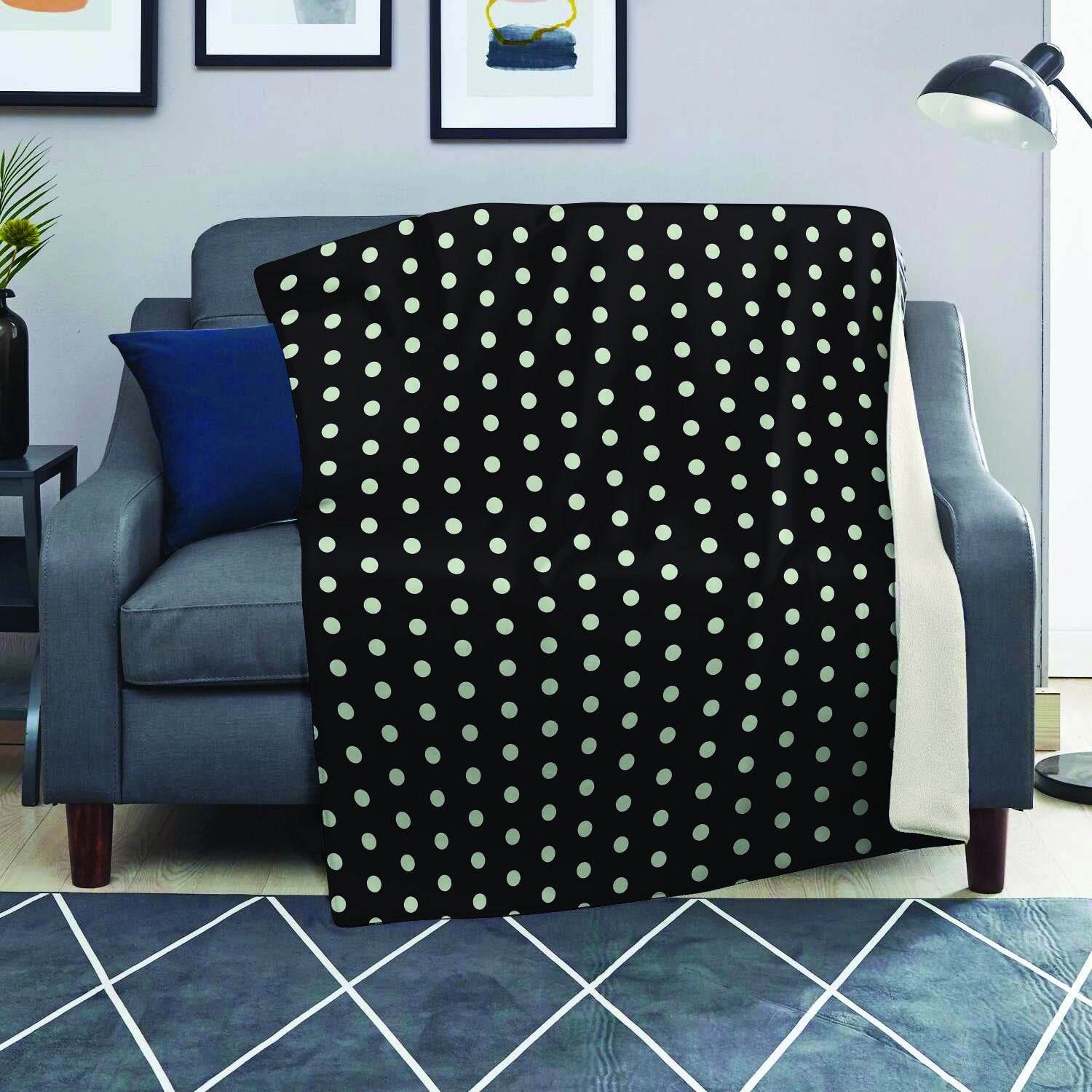 Black And White Polka Dot Blanket-grizzshop