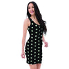 Black And White Polka Dot Bodycon Dress-grizzshop