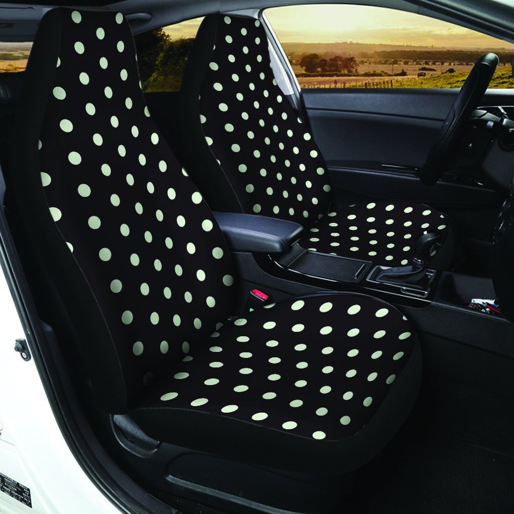 Black And White Polka Dot Car Seat Covers-grizzshop