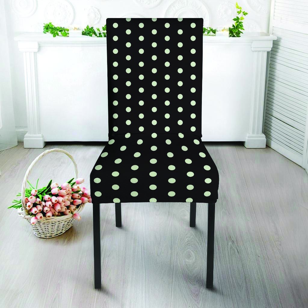 Black And White Polka Dot Chair Cover-grizzshop