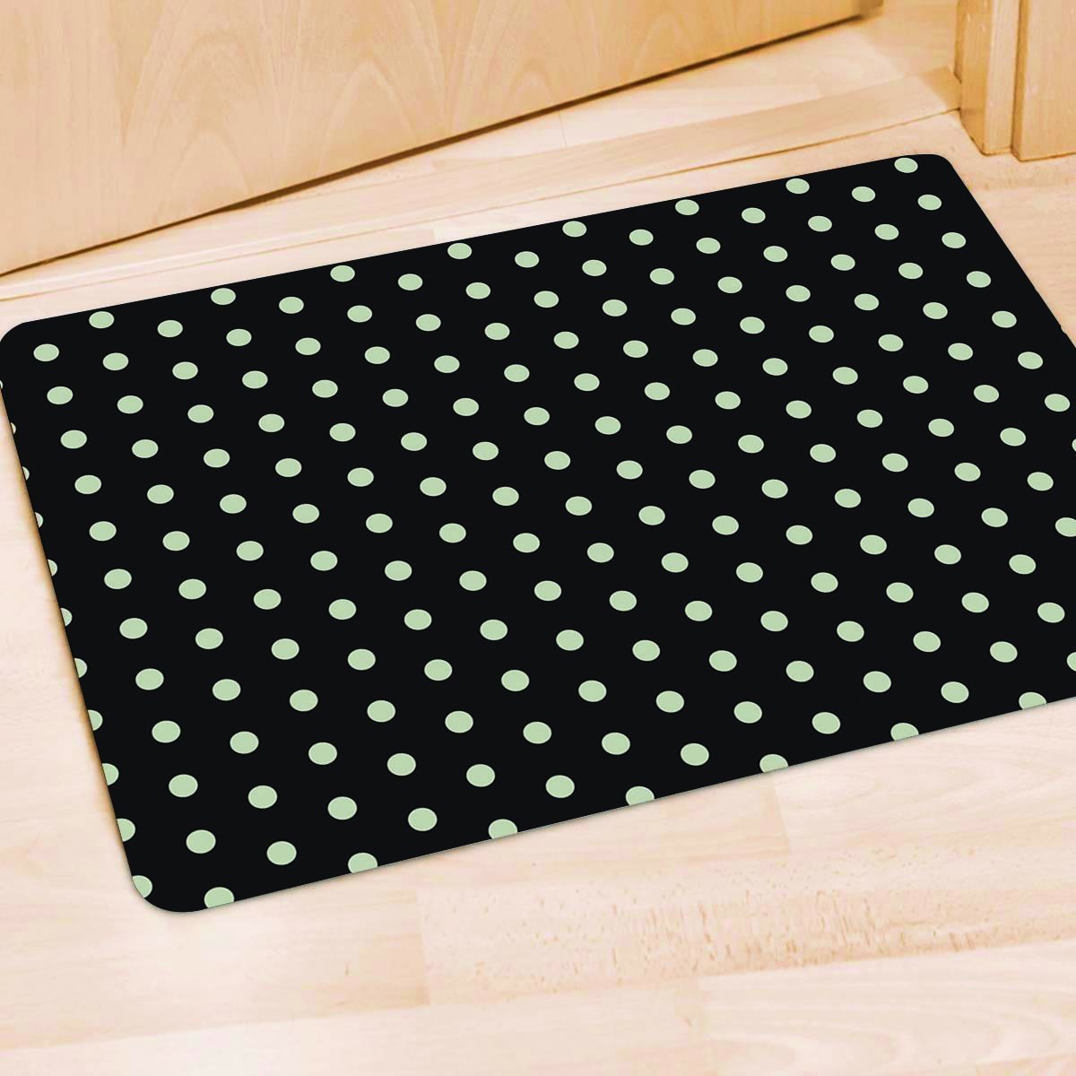 Black And White Polka Dot Door Mat-grizzshop