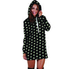 Black And White Polka Dot Hoodie Dress-grizzshop