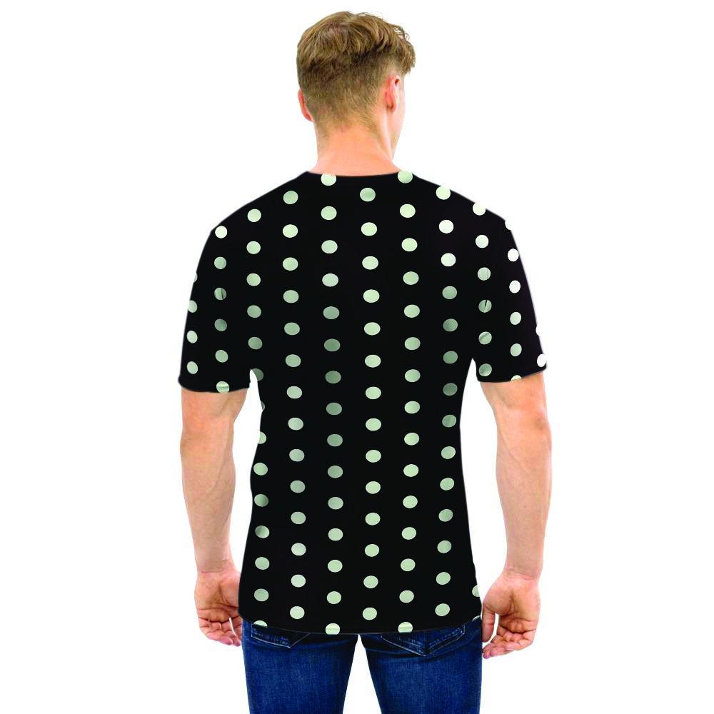 Black And White Polka Dot Men T Shirt-grizzshop