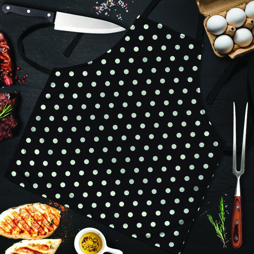 Black And White Polka Dot Men's Apron-grizzshop