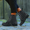 Black And White Polka Dot Men's Boots-grizzshop