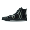 Black And White Polka Dot Men's High Top Shoes-grizzshop