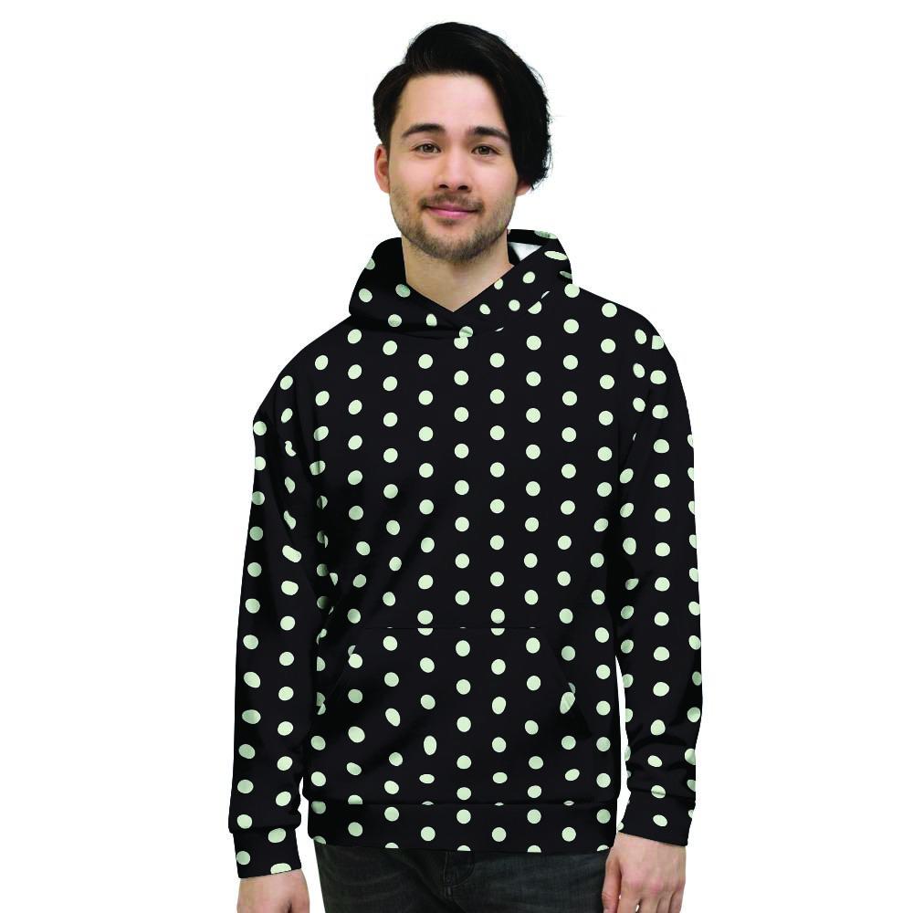 Black And White Polka Dot Men's Hoodie-grizzshop