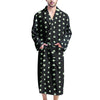 Black And White Polka Dot Men's Robe-grizzshop