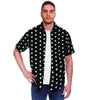 Black And White Polka Dot Men's Short Sleeve Shirt-grizzshop