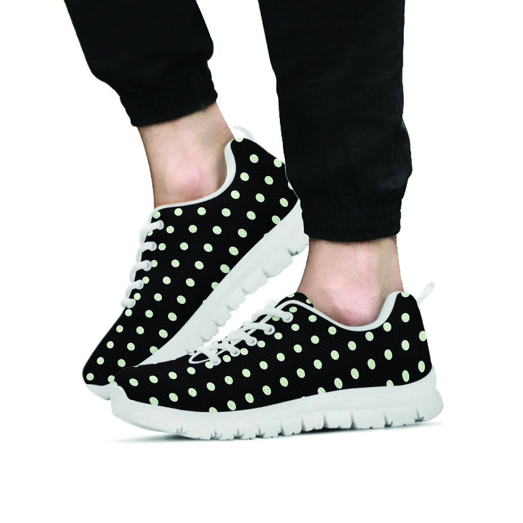 Black And White Polka Dot Men's Sneakers-grizzshop