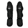 Black And White Polka Dot Muay Thai Shin Guard-grizzshop